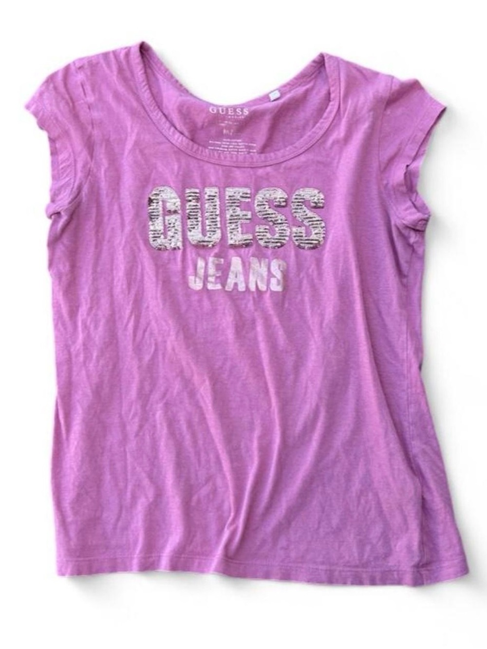 GUESS Lavender Pink Logo Short Sleeve Tee